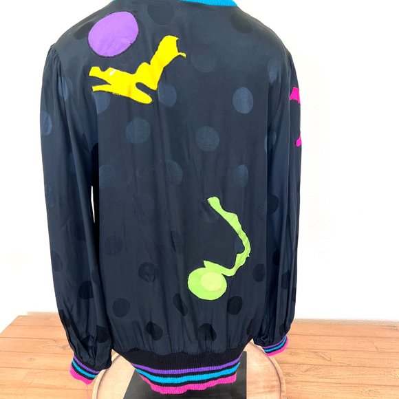 NWT 90's Silk Eclectic Pullover V-Neck Shirt - Size 12 - Unisex Y2K - Picture 10 of 13